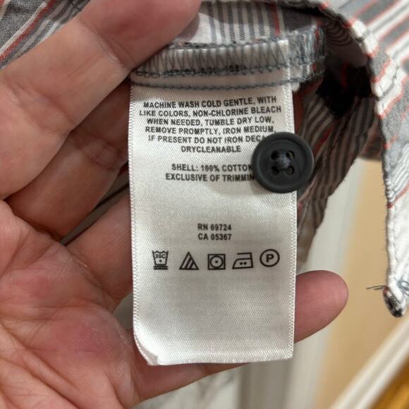 Columbia Men XL Regular Fit Striped SS Button Up Casual Outdoor Cotton - Picture 3 of 7